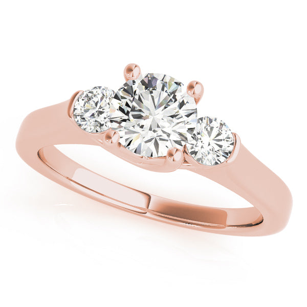 ENGAGEMENT RINGS 3 STONE ROUND