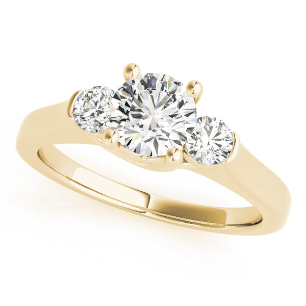 ENGAGEMENT RINGS 3 STONE ROUND