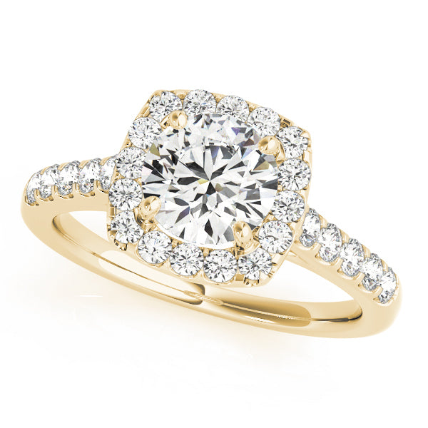 CUSHION HALO ENGAGEMENT RING