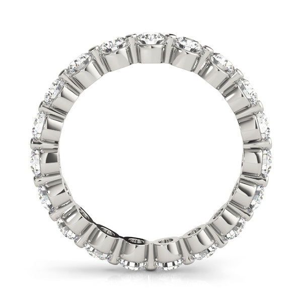 SINGLE SHARED PRONG ETERNITY RING