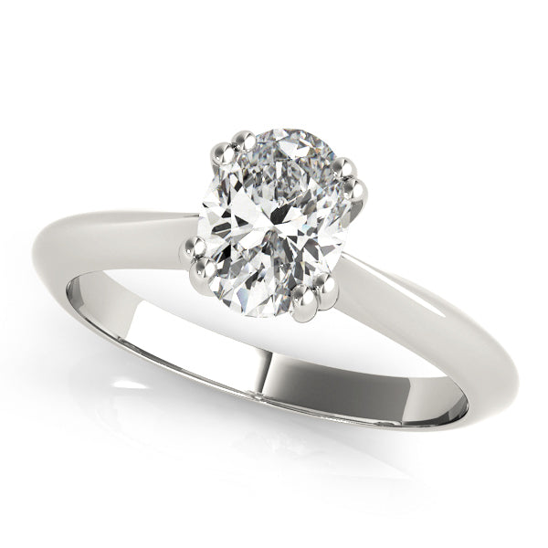 DOUBLE PRONG OVAL ENGAGEMENT RING