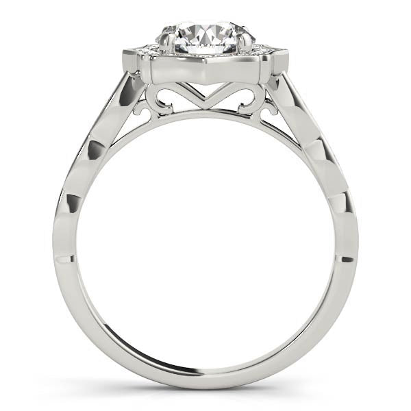 SCALLOPED ROUND HALO RING