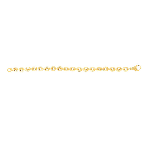 14K Gold Oval Heritage Link Bracelet