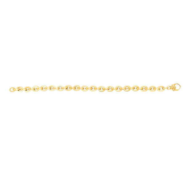 14K Gold Oval Heritage Link Bracelet