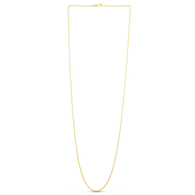 14K Gold 1.5mm Diamond Cut Cable Chain