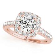 CUSHION HALO ENGAGEMENT RING