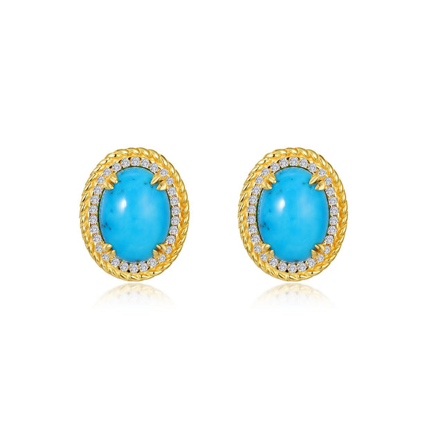 Blue Halo Earrings