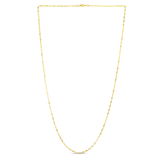 14K Gold 1.7mm Singapore Chain