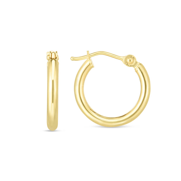 14K Gold 2mm Hoop Earring