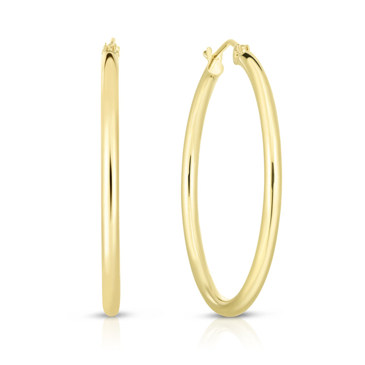 14K Gold 2mm Hoop Earring