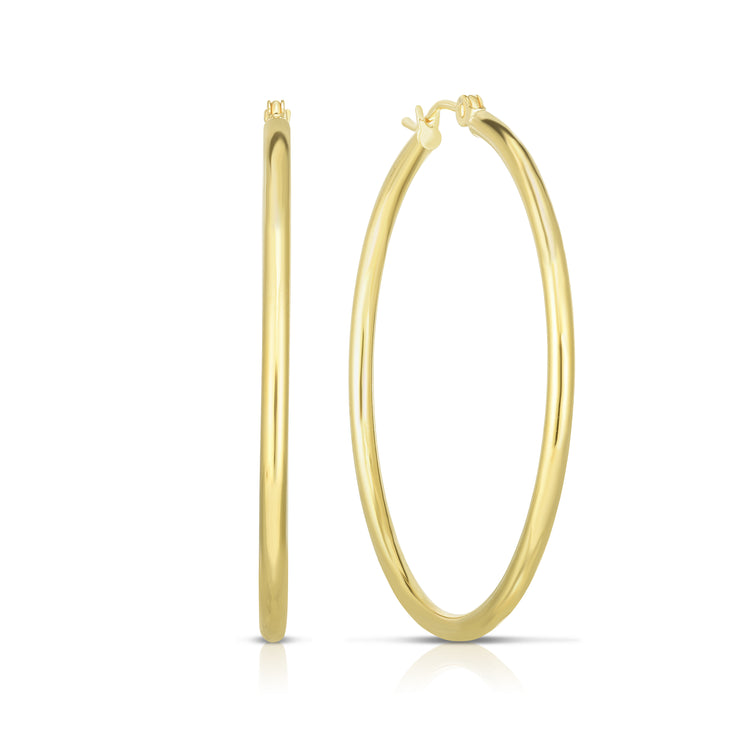 14K Gold 2mm Hoop Earring