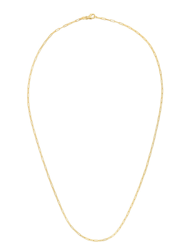 14K Gold 1.5mm Paperclip Chain