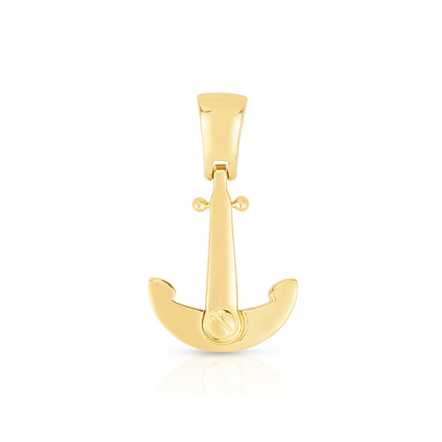14K Mens Anchor Charm