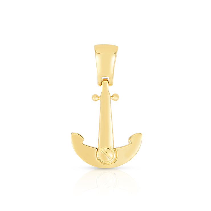 14K Mens Anchor Charm