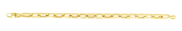 14K Mens Paperclip Bracelet